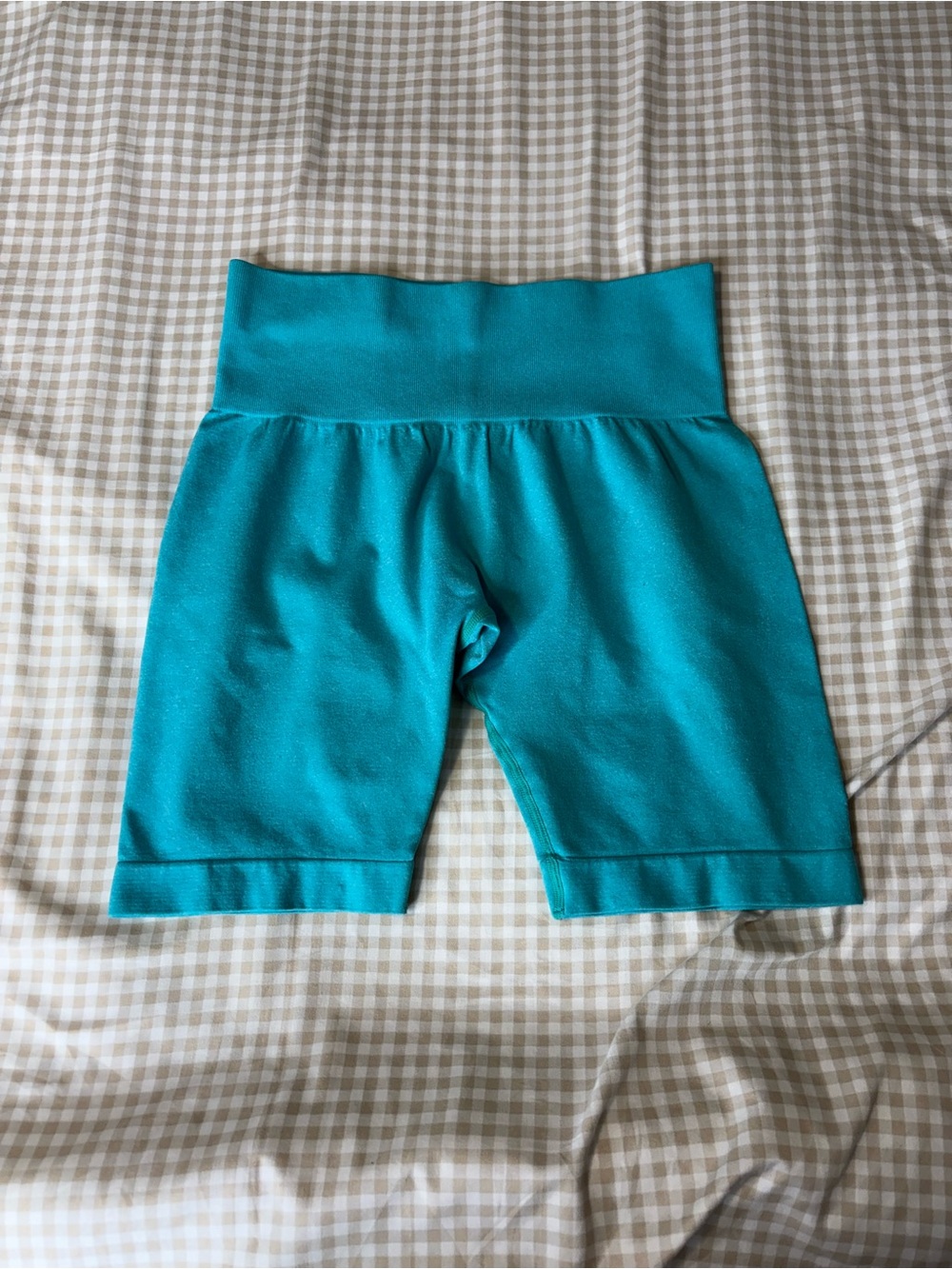Blue High Waist Shorts